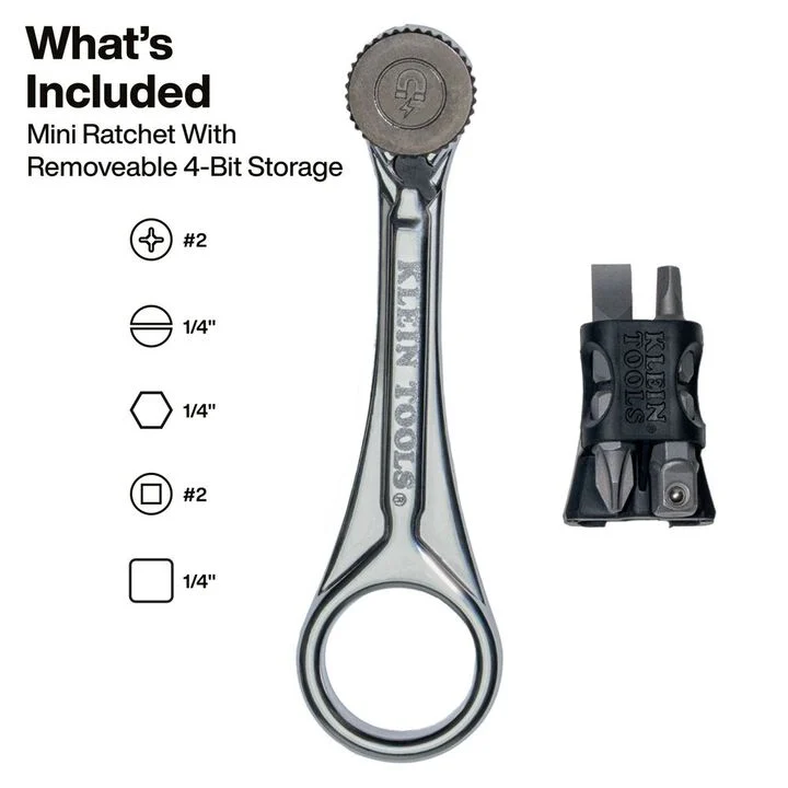Klein Tools Slim Profile Magnetic Mini Ratchet, large image number 1
