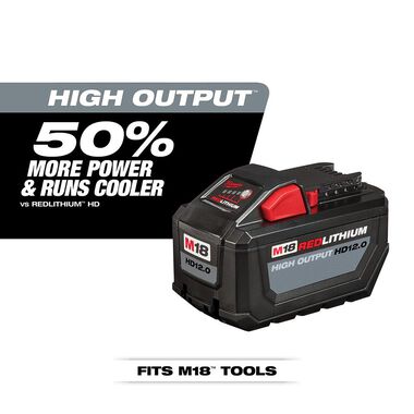 Milwaukee M18 REDLITHIUM HIGH OUTPUT HD 12.0Ah Battery and Charger Starter Kit, large image number 2