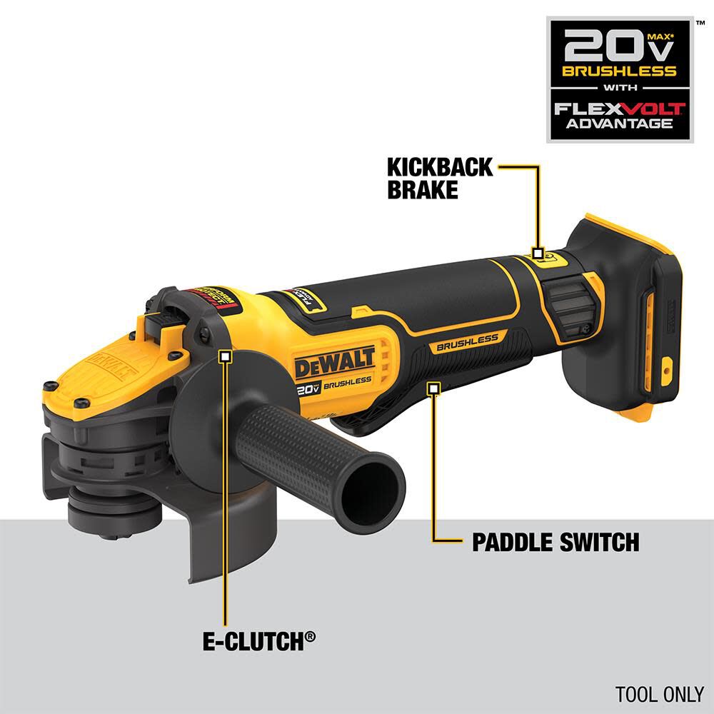 DEWALT Promotional FLEXVOLT Advantage 20V MAX 4-1/2-5in Angle Grinder - (Bare Tool), large image number 3