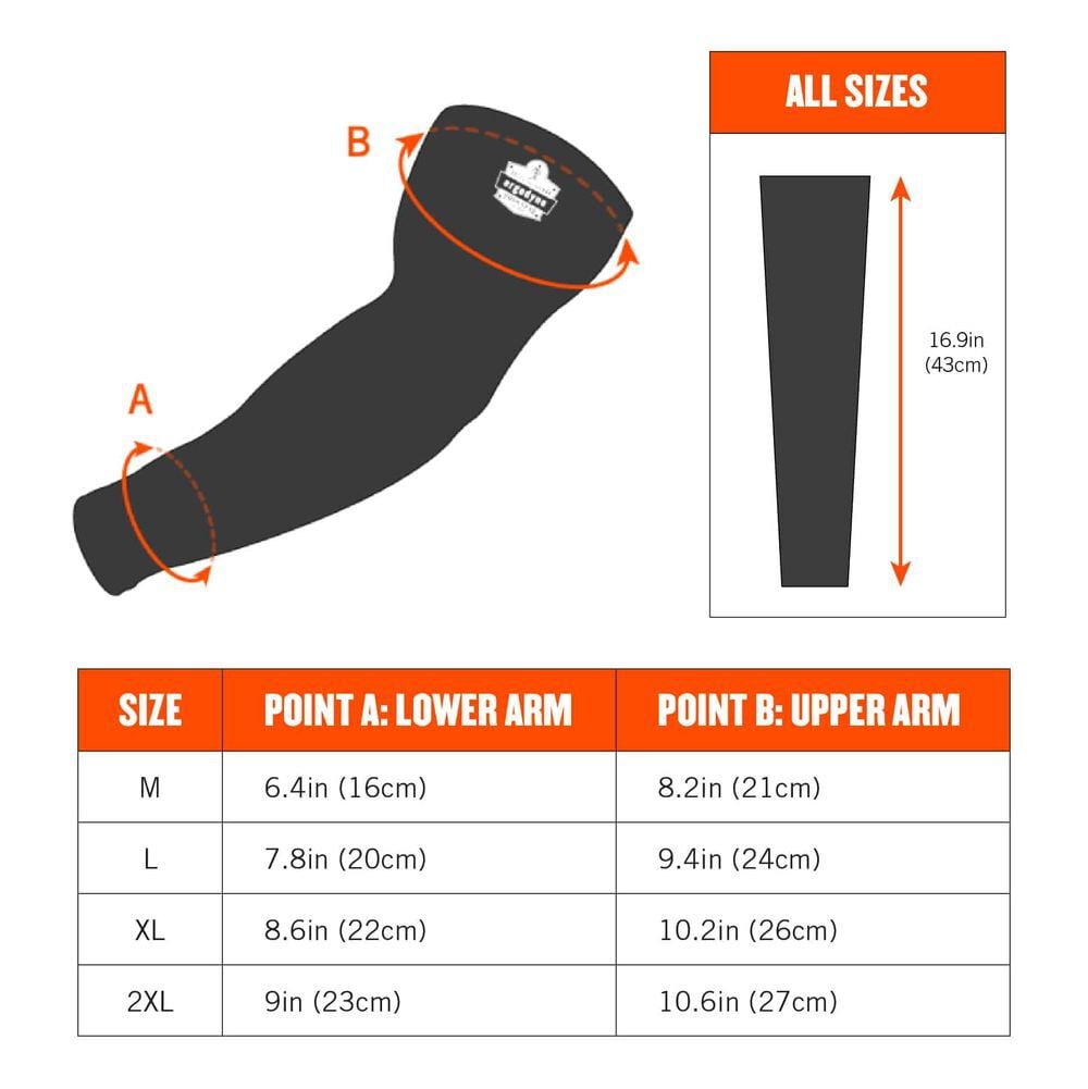 Ergodyne Chill Its 6690 Lime Cooling Arm Sleeves Medium, large image number 6