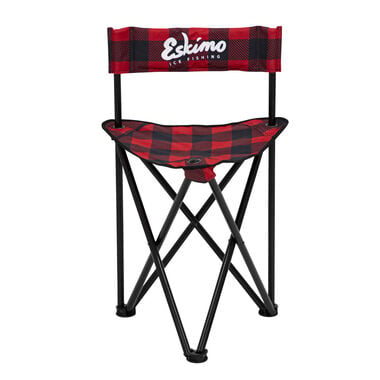 Eskimo Folding Ice Fishing Chair with 600 Denier Plaid Pattern Fabric and Carrying Bag, large image number 0