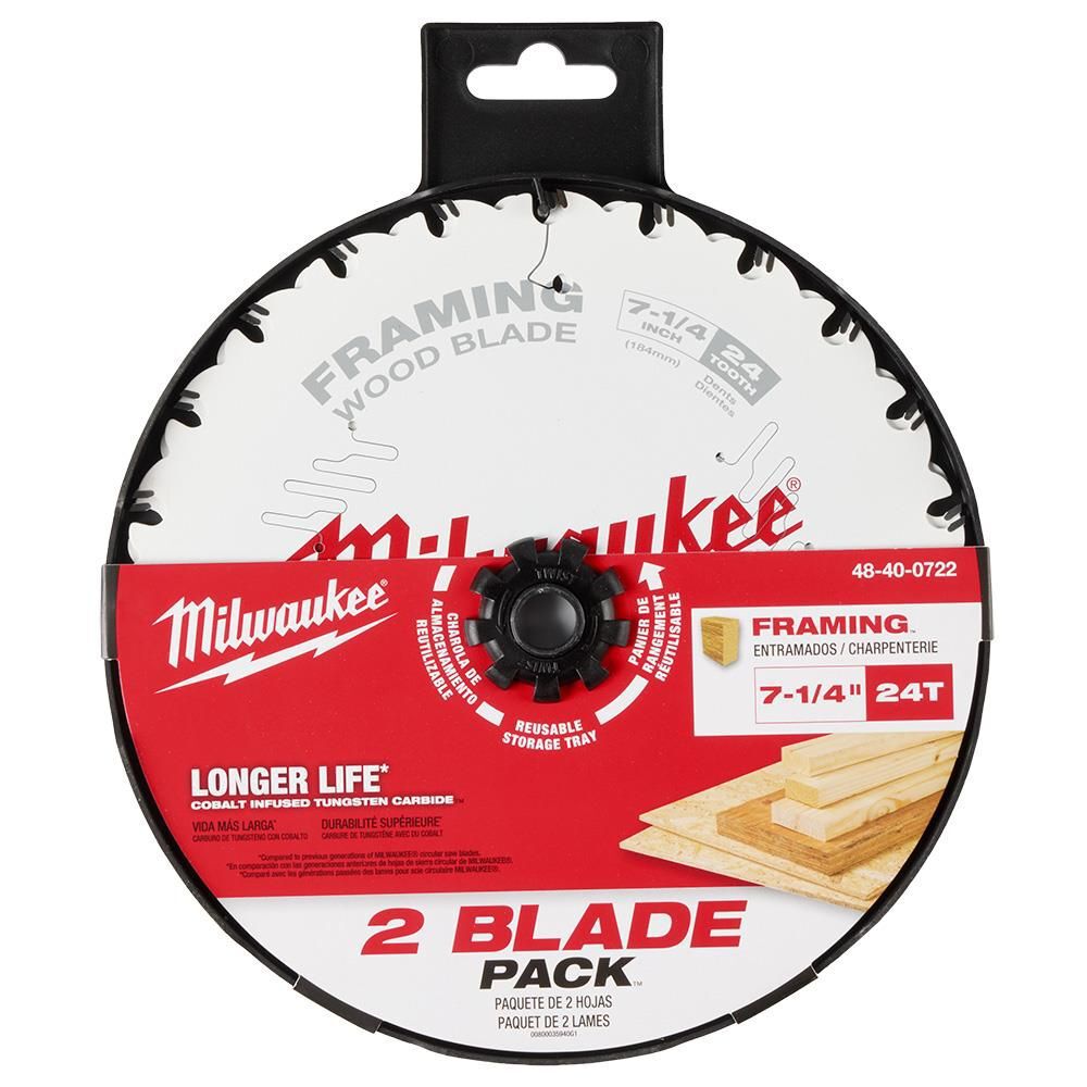 Milwaukee 7-1/4inch 24T Framing Circular Saw Blade 2PK, large image number 5