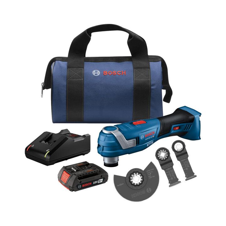 Bosch 18V Brushless StarlockPlus Oscillating Multi-Tool Kit with 2 Ah Standard Power Battery