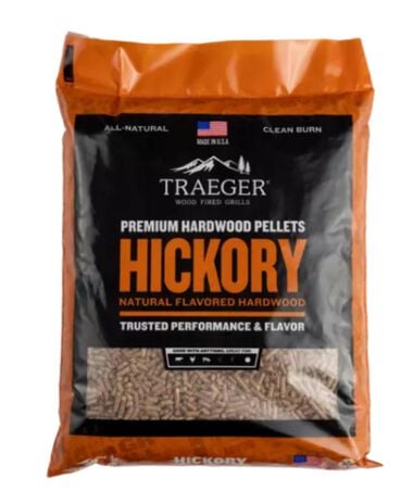 Traeger Hickory BBQ Wood Pellets 20lb Bag