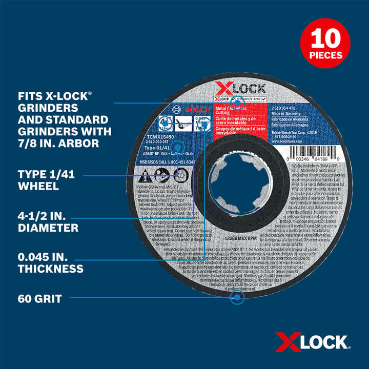 Bosch X-LOCK Metal Cutting Wheels, 10 Pieces, large image number 6