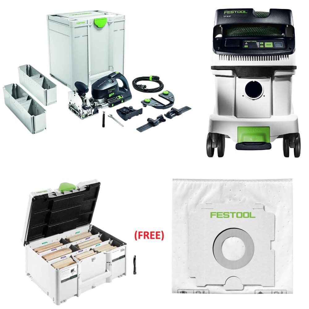 Festool DF 700 Domino XL Joiner & CT 36 Bundle - 576431-577872