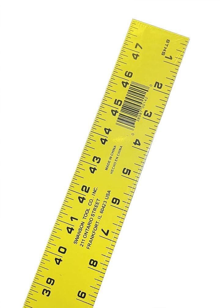 Swanson Tool 48 Inch Aluminum Alloy Straight Edge Ruler, Yellow/Black, large image number 2