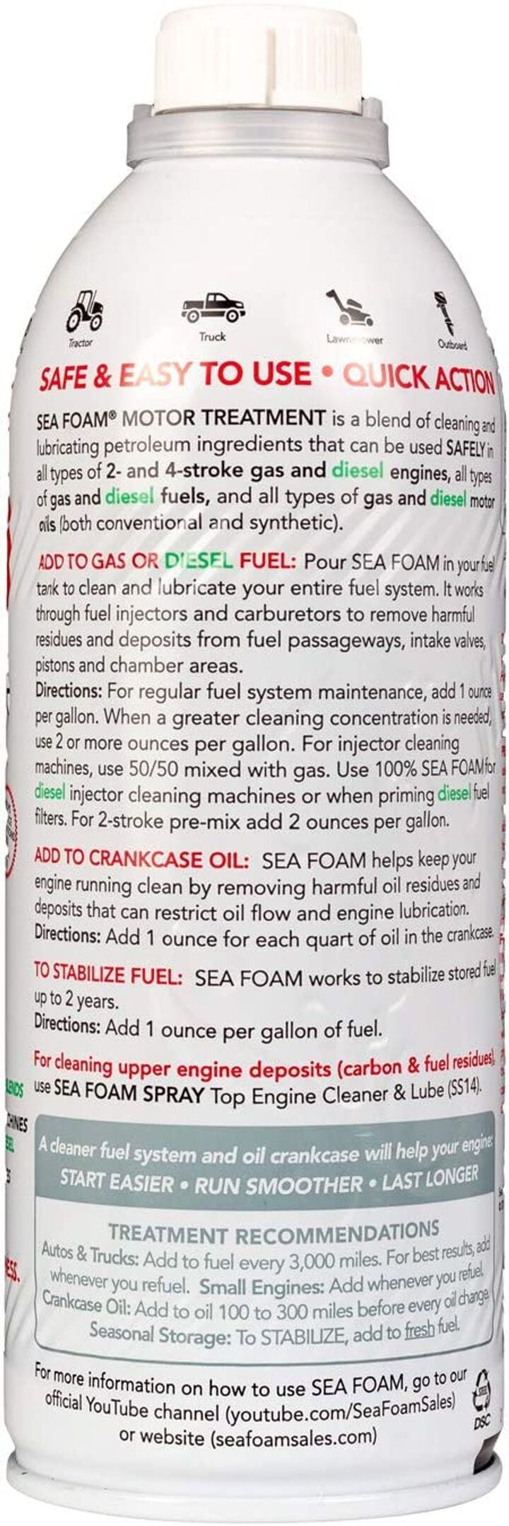 Seafoam SF-16 Sea Foam Motor Treatment 16oz Pack of 24, large image number 2