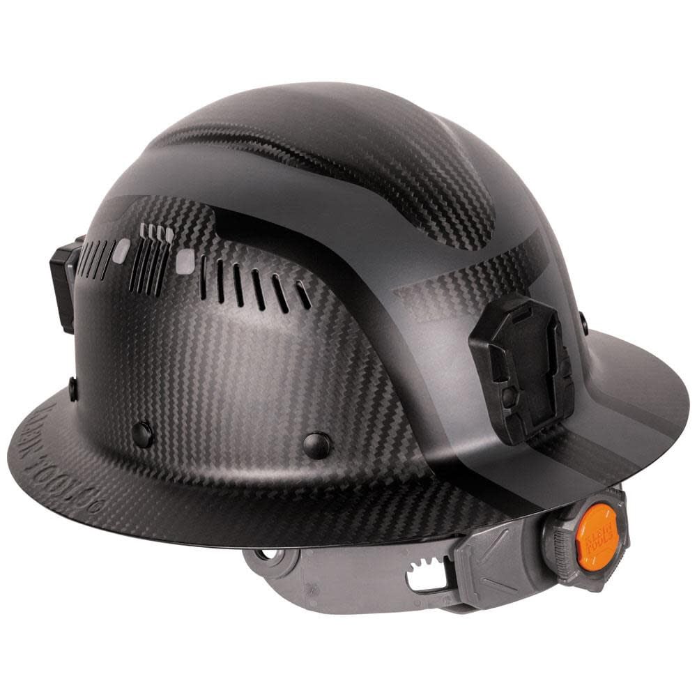 Klein Tools Full Brim Hard Hat with Headlamp & Black Flame Resistant Helmet Liner Bundle, large image number 7