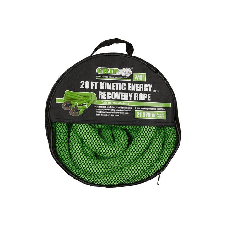 Grip On Tools Tow Rope 20' x 7/8in Kinetic Energy, large image number 1