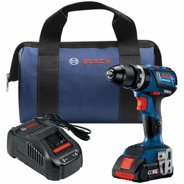 Bosch 18V EC Compact Tough 1/2 in Hammer Drill/Driver with Core 18V 4Ah Compact Battery Factory Reconditioned