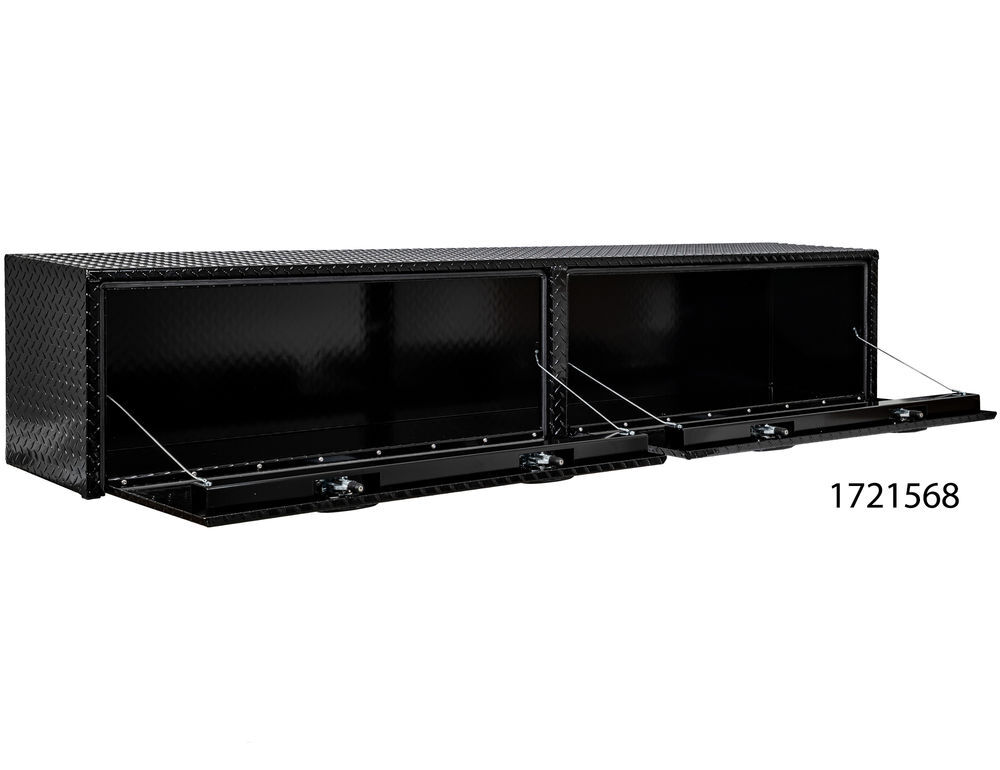 Buyers Products Company 18x16x96 Inch Gloss Black Diamond Tread Aluminum Topsider Truck Box, large image number 5