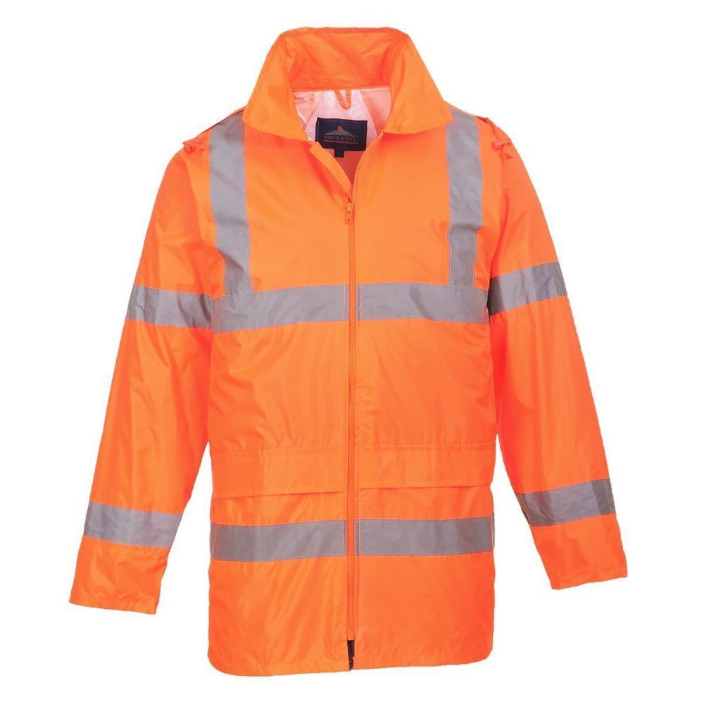 Portwest Hi-Vis Orange Rain Jacket, large image number 2