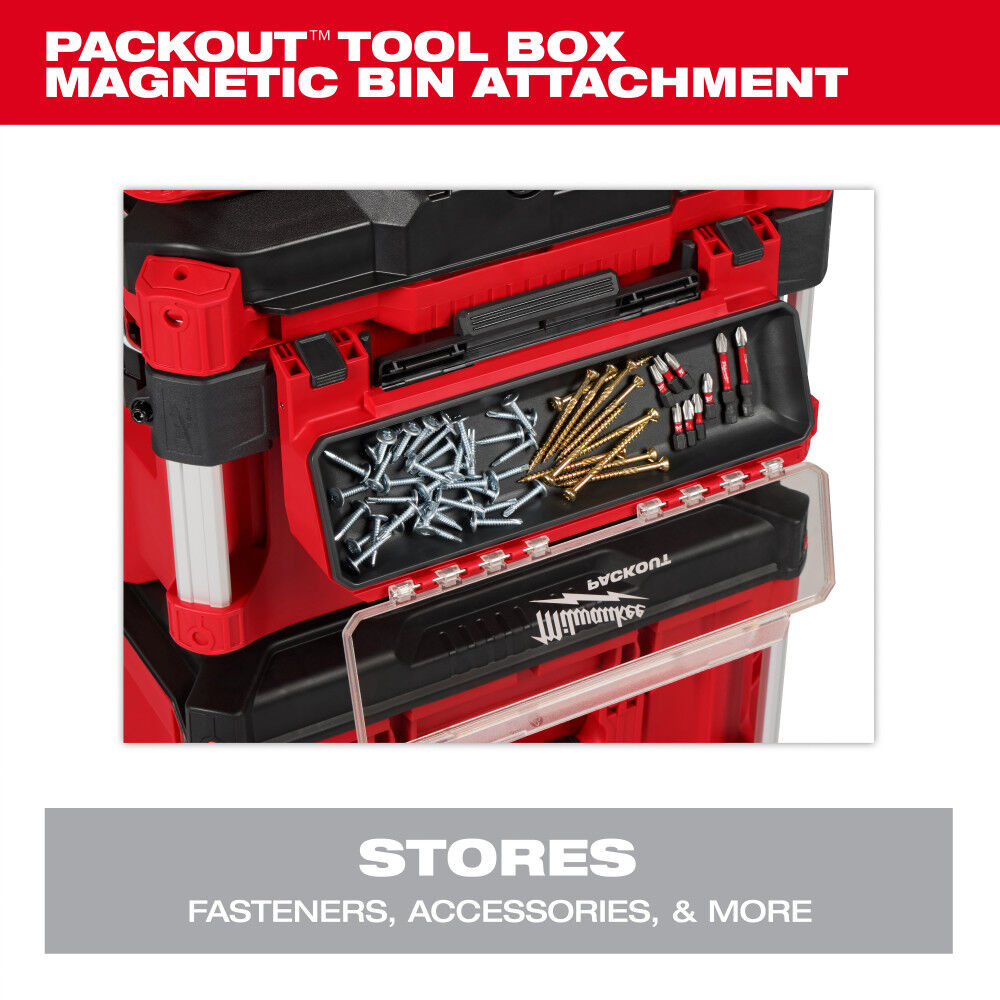 Milwaukee PACKOUT Tool Box Magnetic Bin Attachment, large image number 2