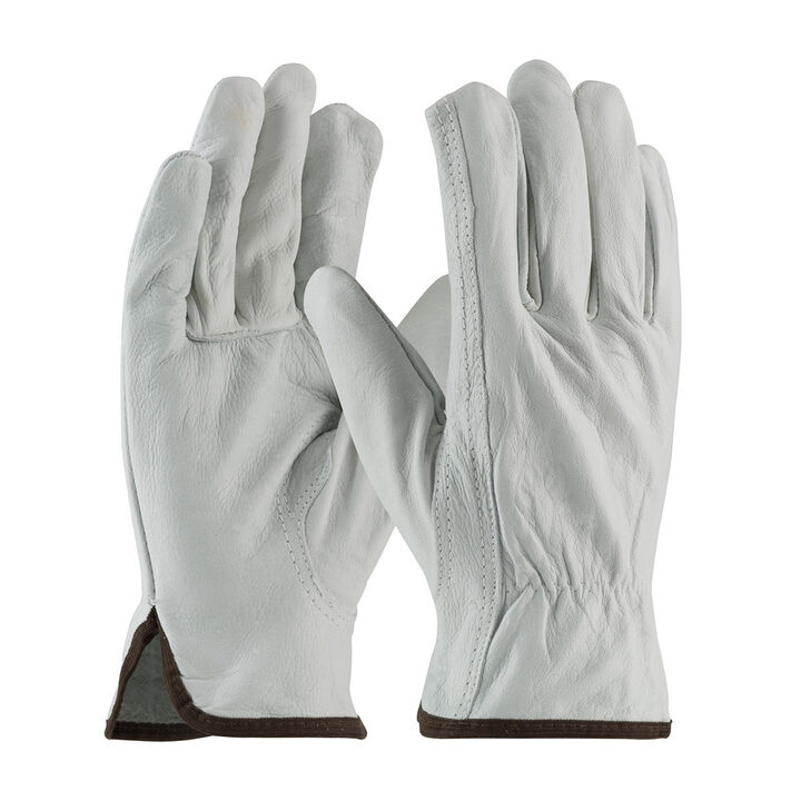 Protective Industrial Products Regular Grade Top Grain Cowhide Leather Drivers Glove Thumb Small 12 Pairs