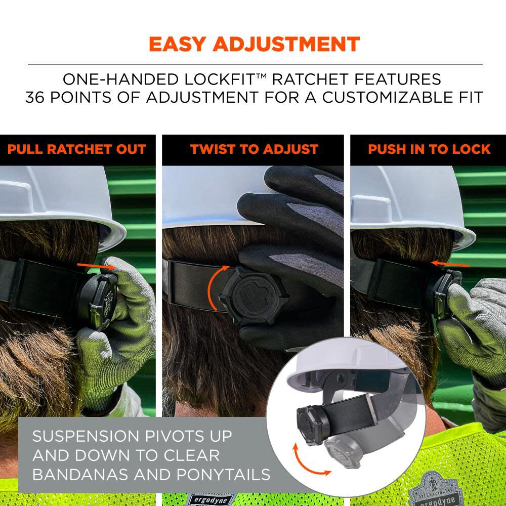 Ergodyne Skullerz 8969  Lightweight Full Brim Hard Hat Class E, large image number 5