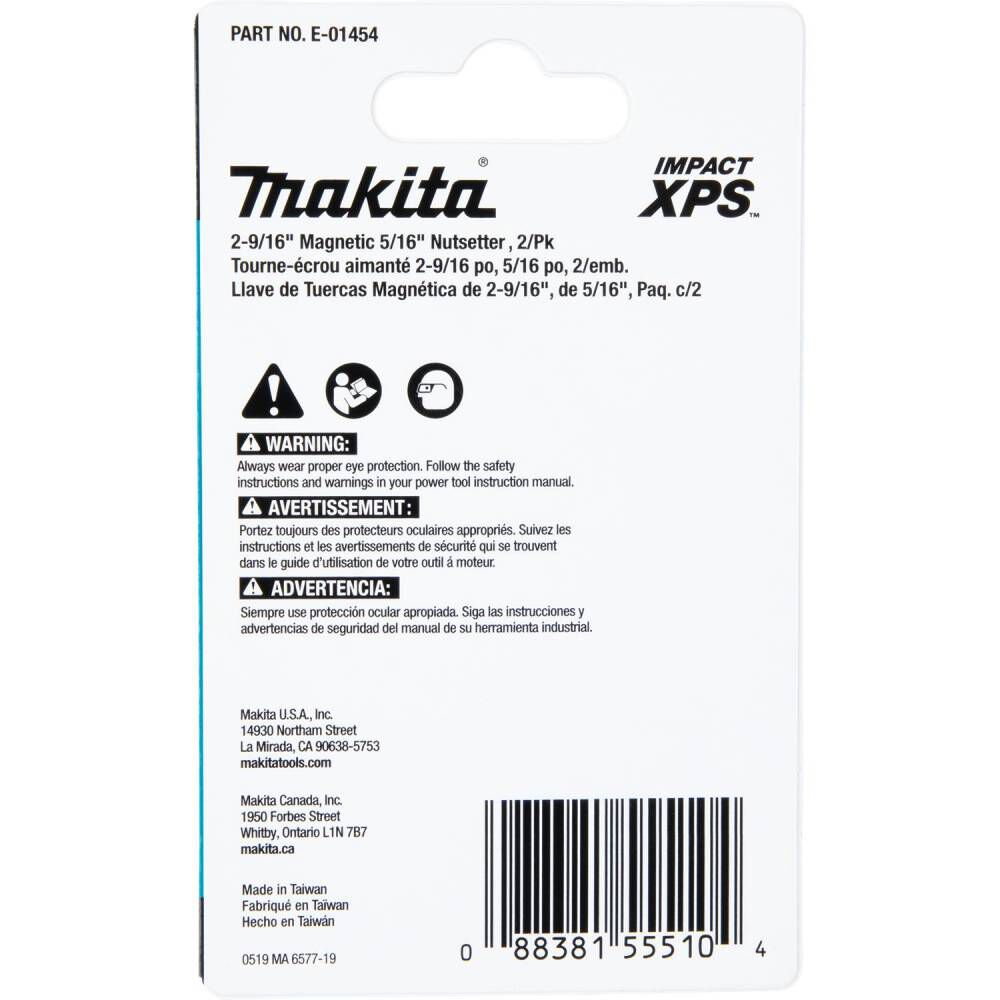 Makita Impact XPS 2-9/16 Inch Magnetic 5/16 Inch Nutsetter 2pk, large image number 7