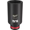 Milwaukee Impact Socket 3/8in Drive 15/16in Deep 6 Point, small