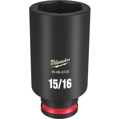 Milwaukee Impact Socket 3/8in Drive 15/16in Deep 6 Point, large image number 0