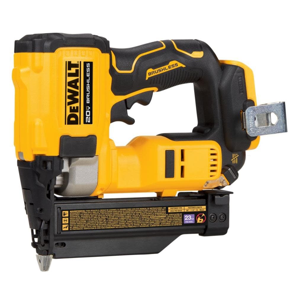 DEWALT ATOMIC Compact Series 20V MAX Pin Nailer 23 Gauge with 20V MAX XR POWERSTACK Compact Battery Bundle, large image number 3