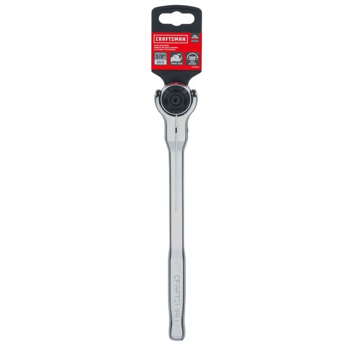 CRAFTSMAN Ratchet, Swivel Head, Sea, 72-Tooth, 3/8 Inch Drive, large image number 2