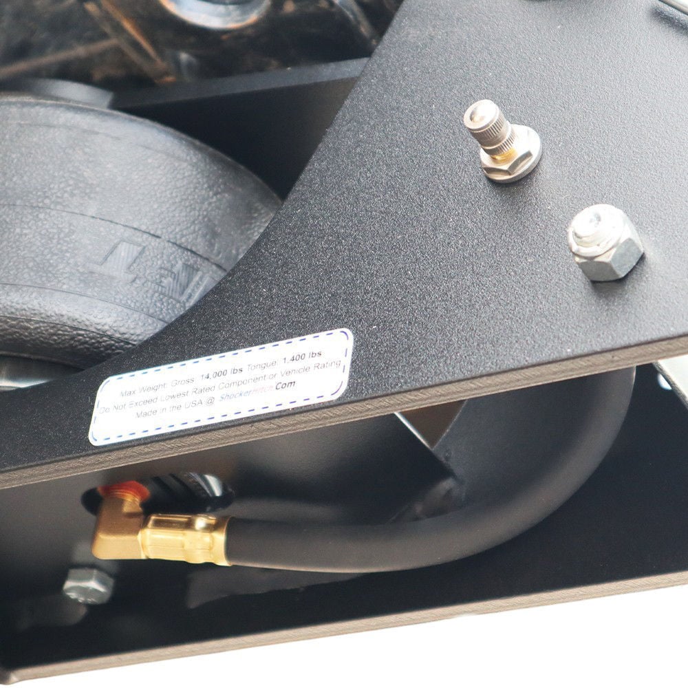 Shocker Hitch 14K 2 Inch Max Black Air Receiver Hitch & Chrome Combo Sway Bar Tab Ball Mount 2 Inch & 2 5/16 Inch Hitch Balls, large image number 10