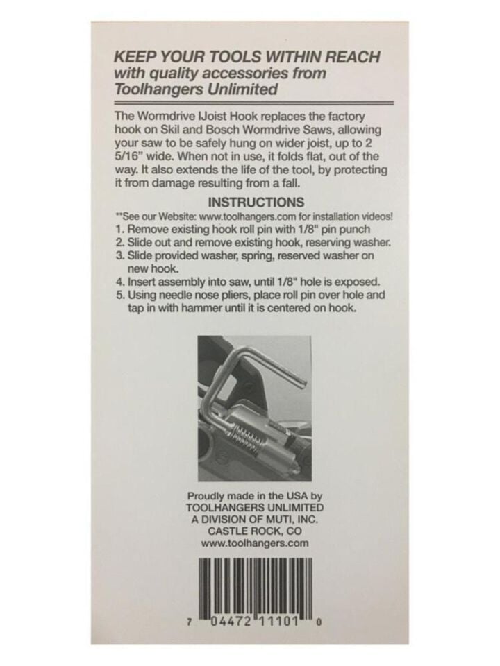 Toolhangers Joist Wormdrive Saw Hanger Hook, large image number 2