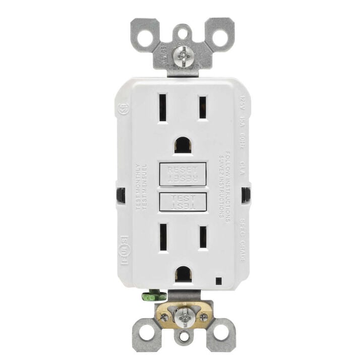 Leviton SmartlockPro GFCI Outlet 15A 125V Duplex White NEMA 5-15R, large image number 0