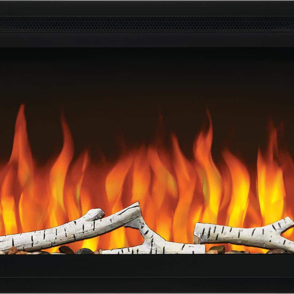 Napoleon Birch Log Kit with Rocks for Entice 60 Inch Electric Fireplace, large image number 2