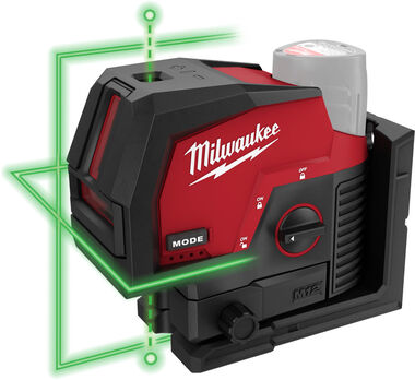 Milwaukee M12 Green Beam Laser Cross Line and Plumb Points (Bare