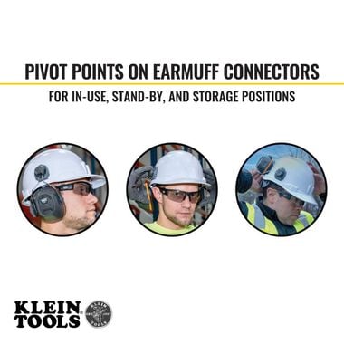 Klein Tools Earmuffs for Cap Style Helmets, large image number 2