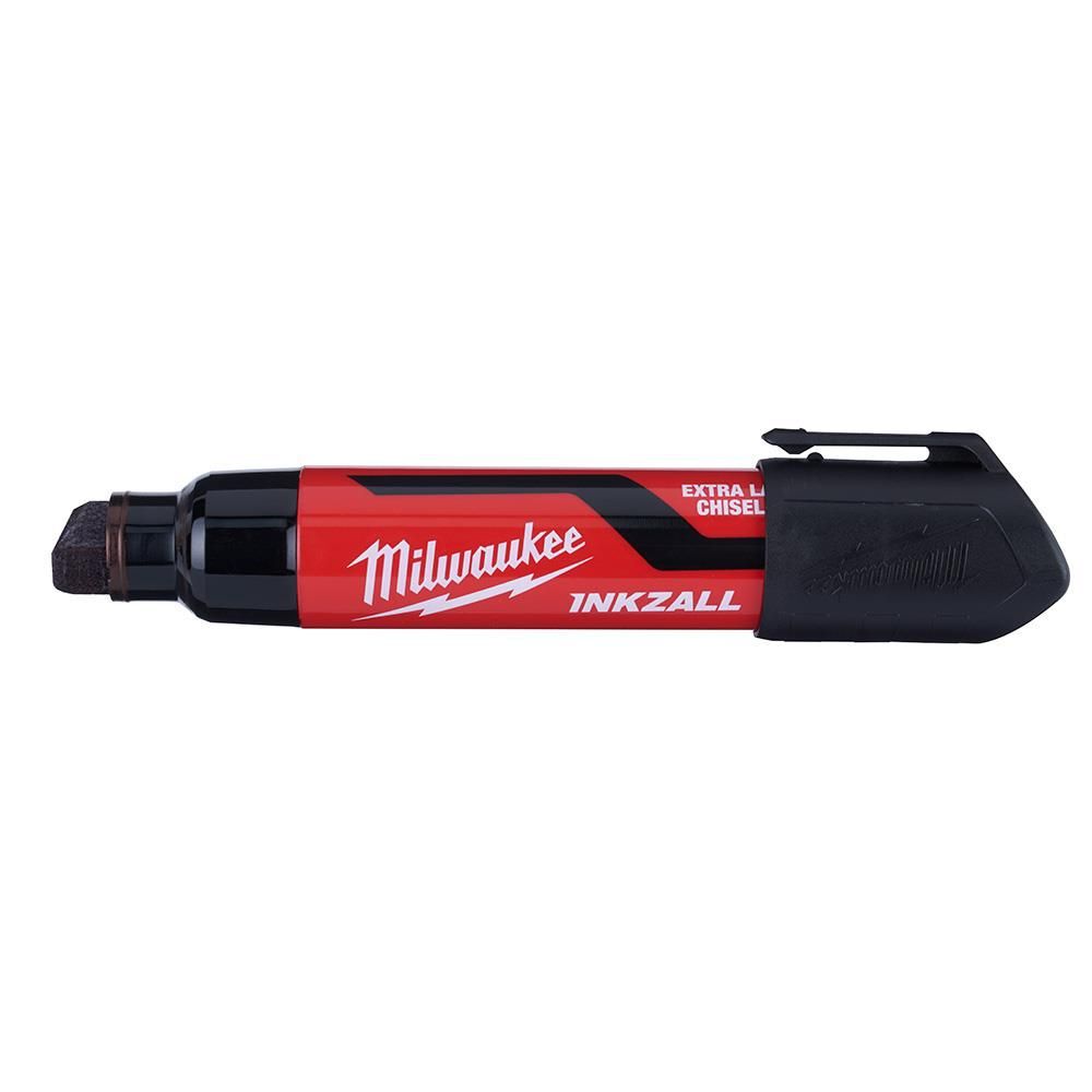 Milwaukee INKZALL Extra Large Chisel Tip Black Marker, large image number 2
