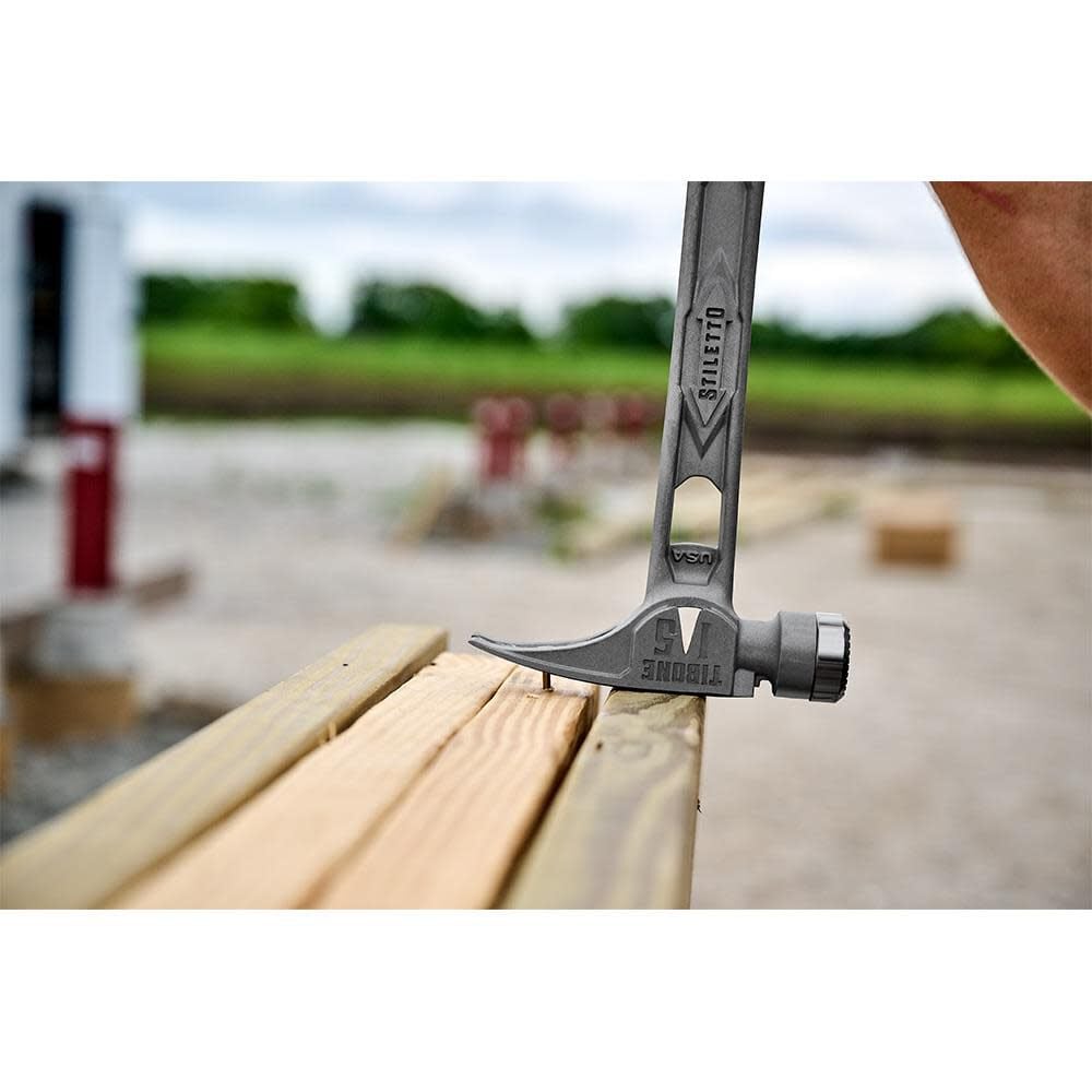 Stiletto TIBONE 15oz Milled/Curved Titanium Framing Hammer, large image number 6