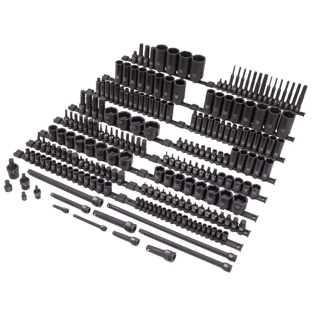 Sunex Master Impact Socket and Bit Socket Set Black 222 Pieces, large image number 1