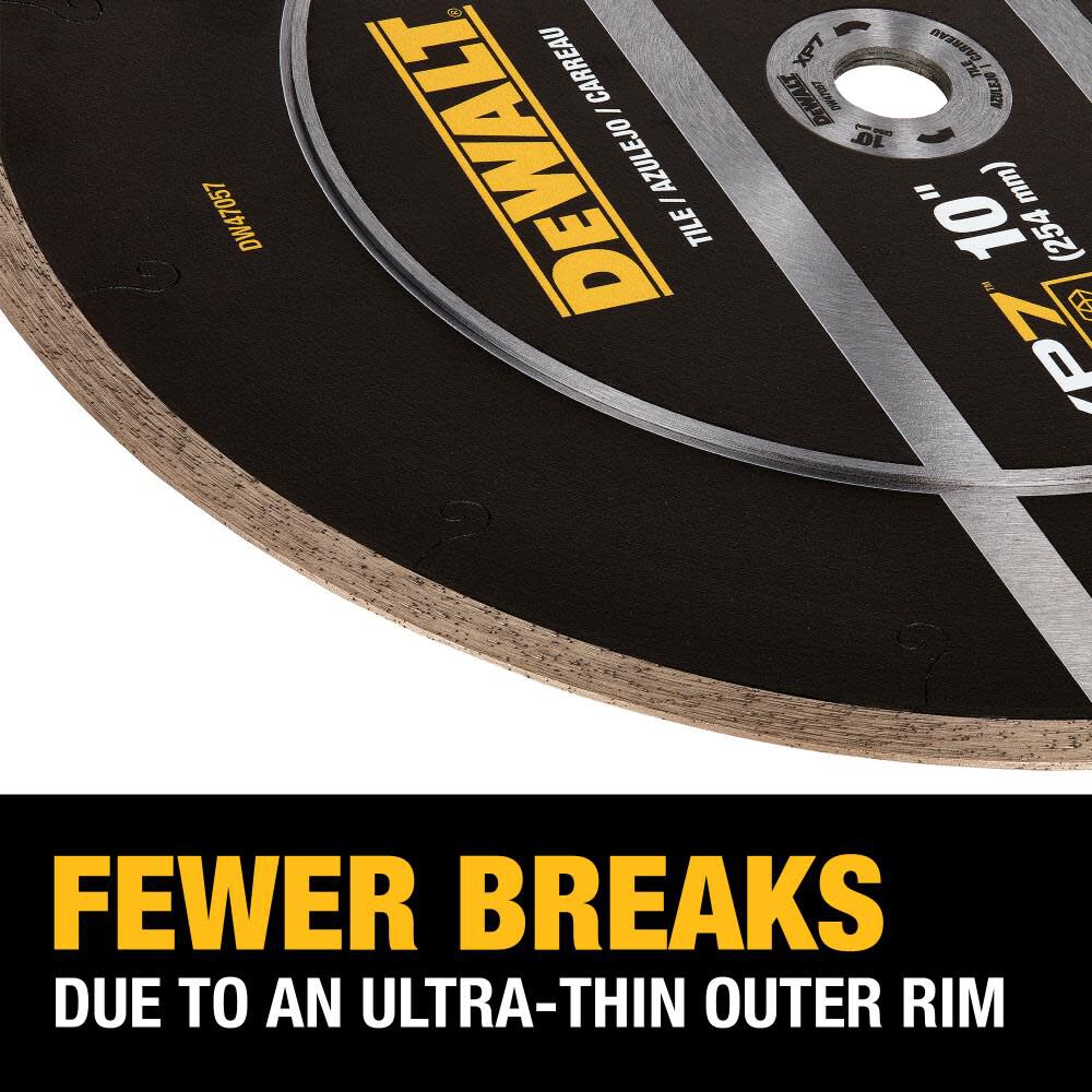 DEWALT XP7 4 Inch Continuous Rim Diamond Blade for Tile, large image number 3