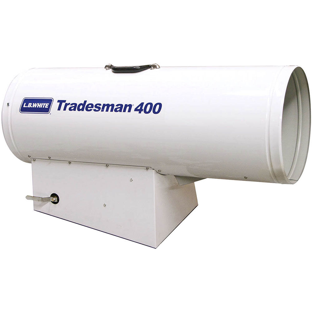LB White Tradesman Forced Air Open Flame LP 400K BTU heater – TRADESMAN 400