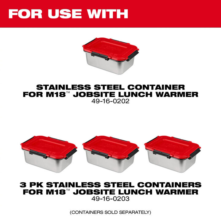 Milwaukee M18 Jobsite Lunch Warmer (Bare Tool) with PACKOUT Compatibility and REDLITHIUM HIGH OUTPUT XC5 Battery Bundle, large image number 11