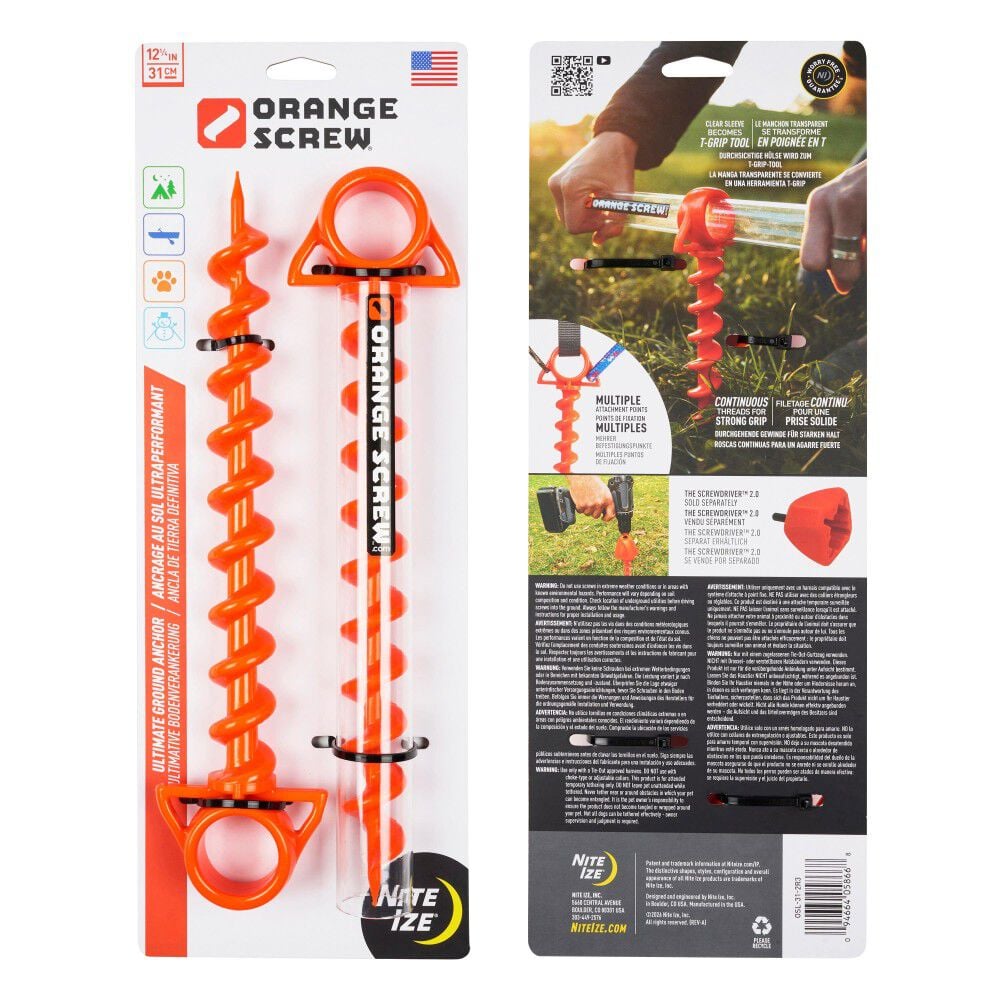 Nite Ize Screw Large Ground Anchor Orange 2 Pieces, large image number 2