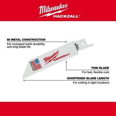 Milwaukee M12 HACKZALL Bi-Metal Blade - Multi-Material, large image number 4