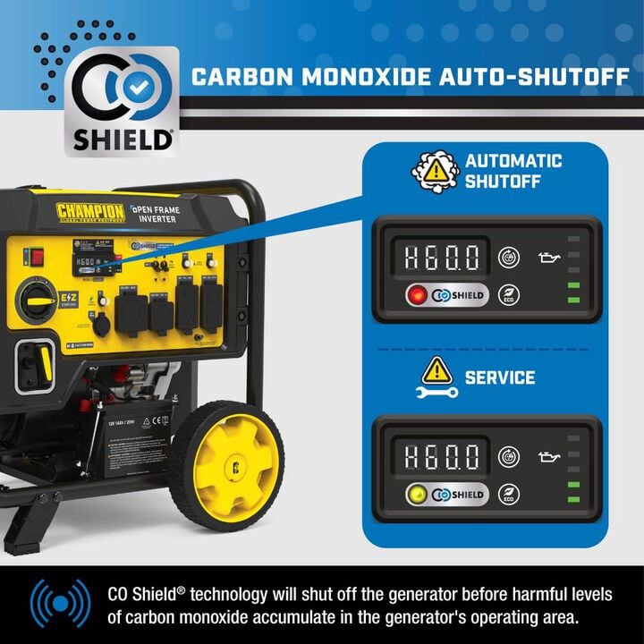 Champion Power Equipment 10,000-Watt Gas Powered 49 State Electric Start Home Backup Portable Open Frame Inverter Generator with Quiet Technology, large image number 3