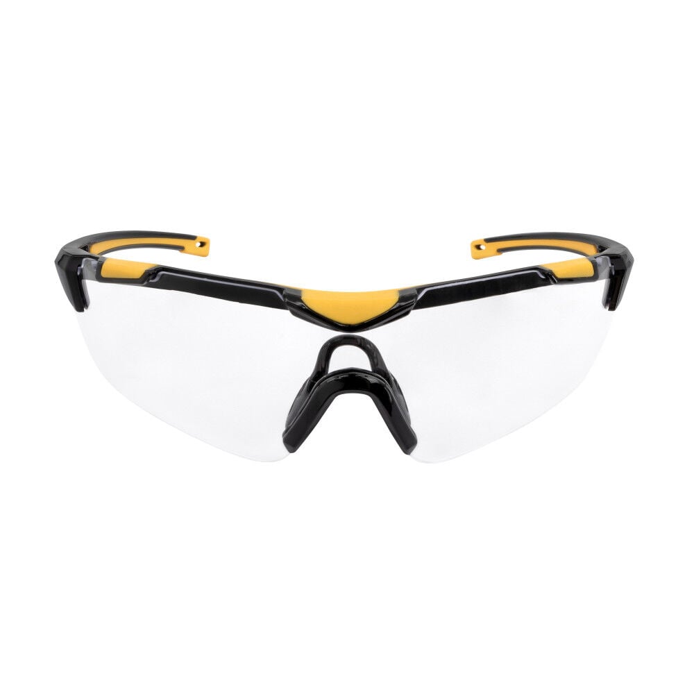DEWALT Chisel Protective Eyewear, Black and Yellow Frames, Clear Lens, large image number 1