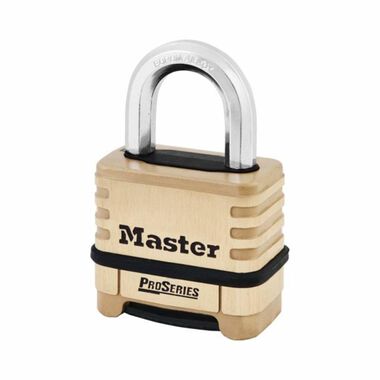Master Lock 2-1/4 In. Wide ProSeries Brass Resettable Combination Padlock, large image number 2