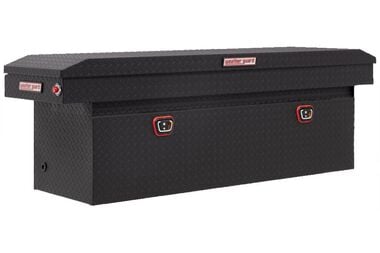 Weather Guard Saddle Truck Tool Box Aluminum Full Deep Textured Matte Black