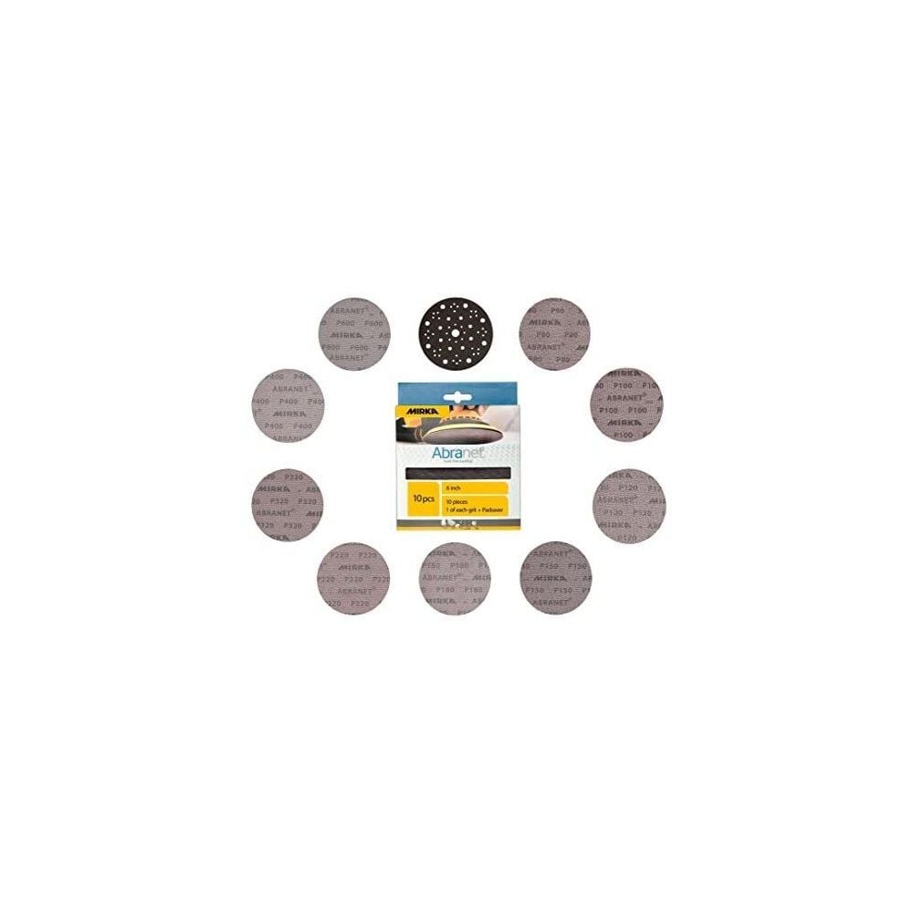 Mirka Abranet 6 Inch 80/320/400/600 Grit Assortment Disc 10 Pieces, large image number 3