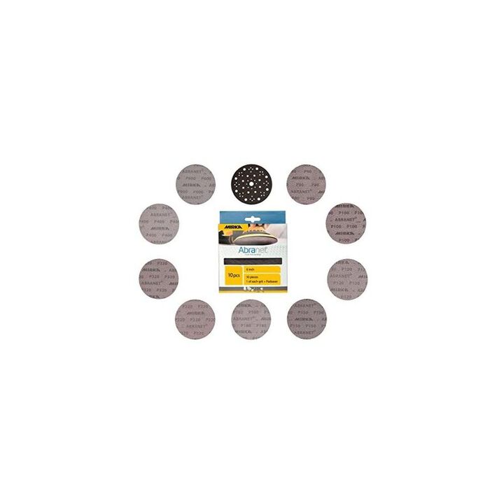 Mirka Abranet 6 Inch 80/320/400/600 Grit Assortment Disc 10 Pieces, large image number 2
