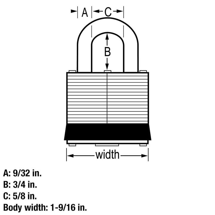 Master Lock Padlock 1 9/16in Keyed Alike Tumbler 4pk, large image number 5