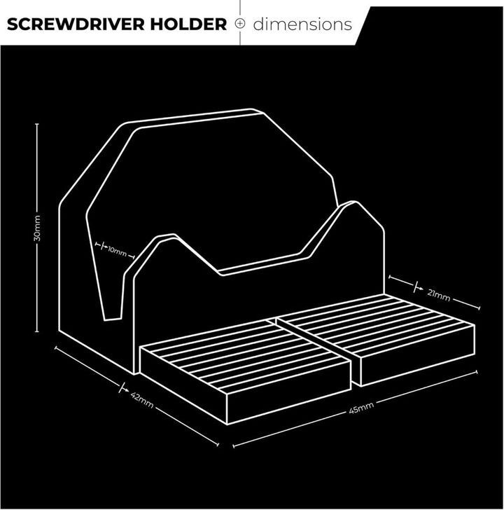 Stealthmounts TPE Drawer Hive Screwdriver Holder, Black, 10 Pieces, large image number 1