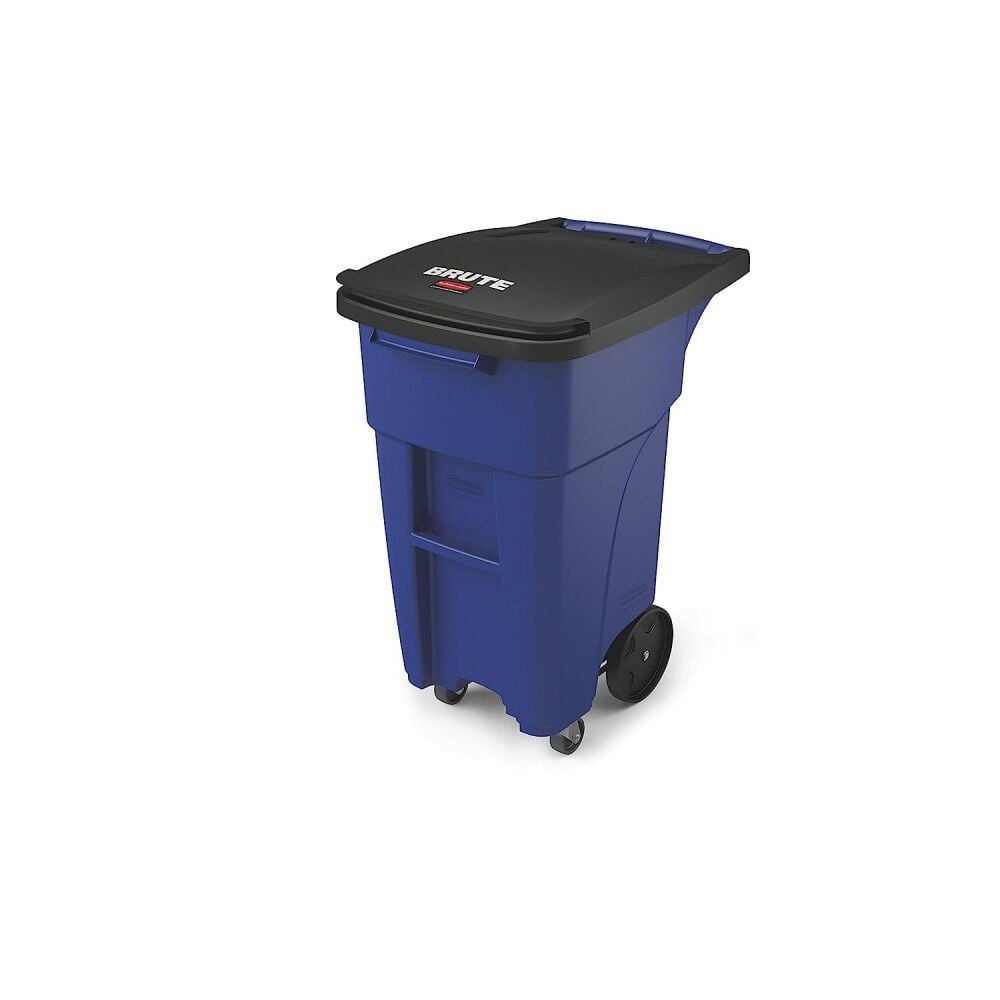 Rubbermaid Brute 50 Gallon Blue Resin Blend Container with Caster, large image number 1