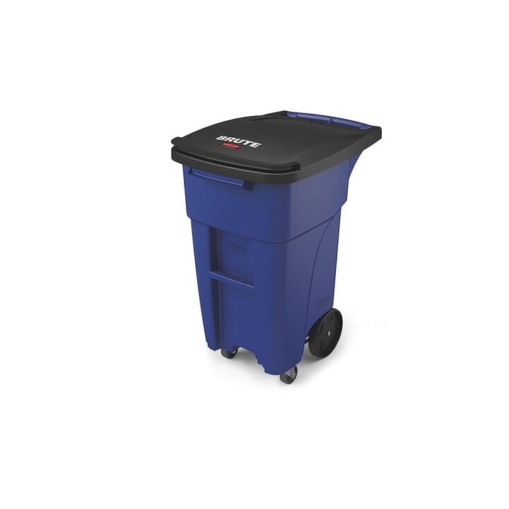 Rubbermaid Brute 50 Gallon Blue Resin Blend Container with Caster