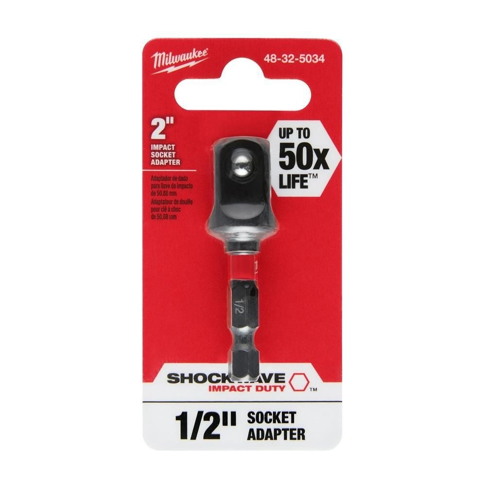 Milwaukee SHOCKWAVE Square Socket Adapter 1/4in Hex to 1/2in, large image number 4
